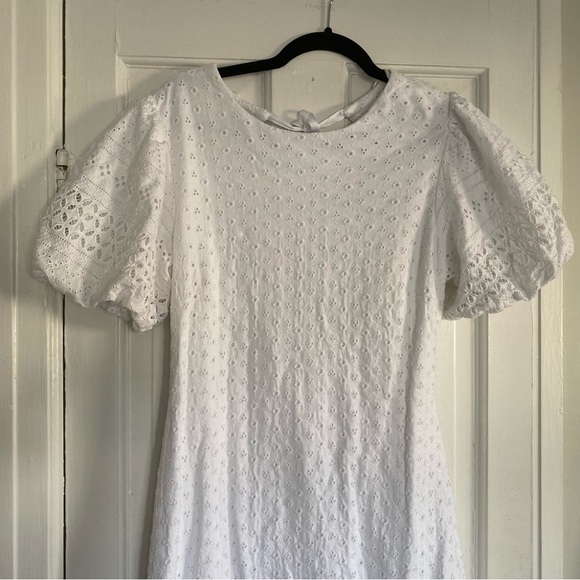 Free People Apricot Rose Embroidered Mini A Line Dress Size Medium - Picture 4 of 7